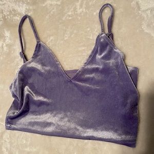 Romwe velvet crop top